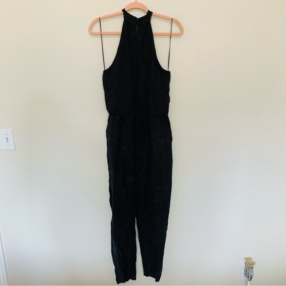 Anthropologie Greylin Black twist Halter Jumpsuit Women’s size M medium - Picture 2 of 6